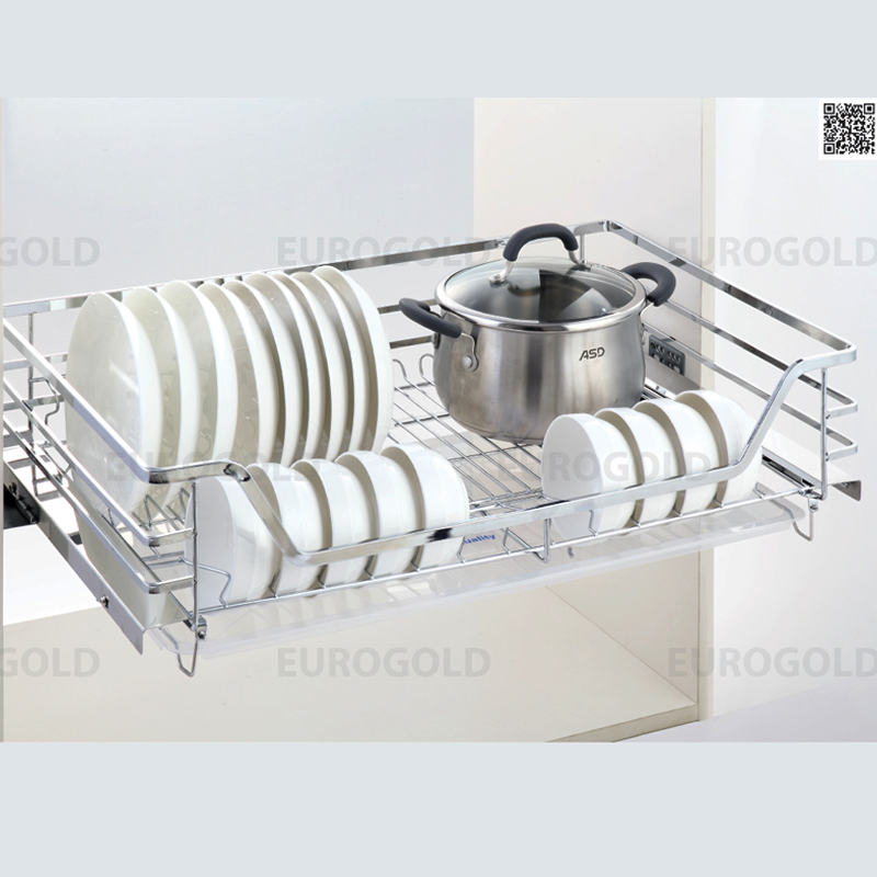 GIÁ XOONG NỒI VÀ BÁT ĐĨA INNING 304 NAN DẸT EUROGOLD EP75 - 2 3 4