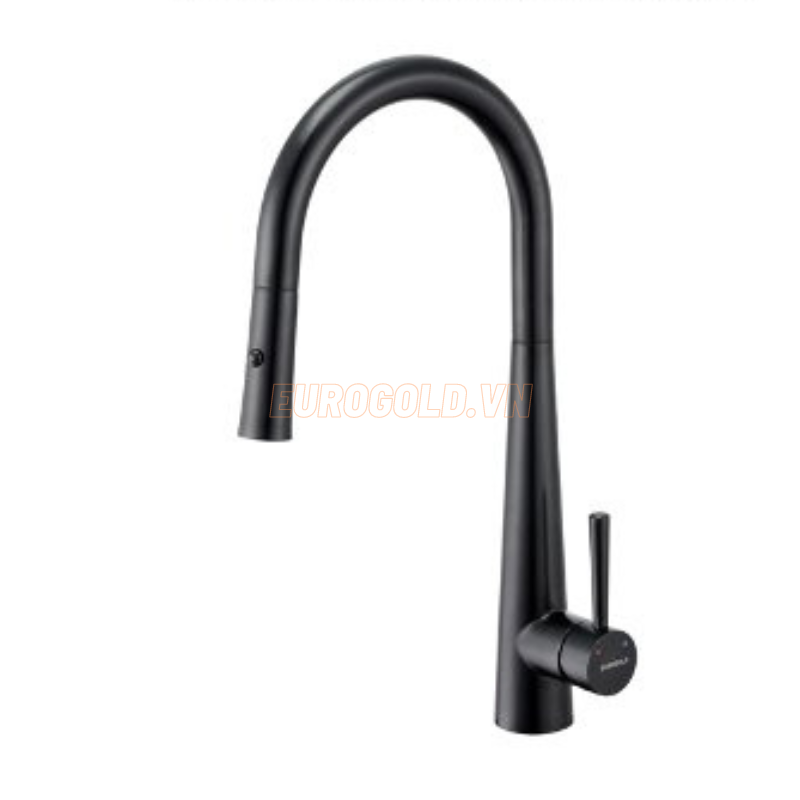 Vòi nước dây rút inox 304 phủ nano đen Eurogold EUF118DR - 38