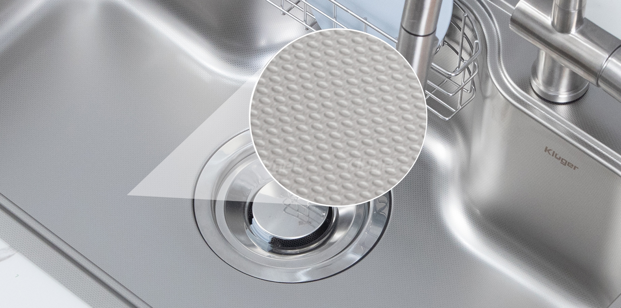 Bề mặt LINEN chống xước Chậu rửa bát Kluger KT8050FS-S80