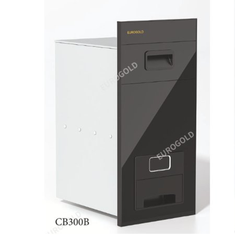 Thùng gạo gương nút nhấn màu đen Eurogold CB300B - cb300b