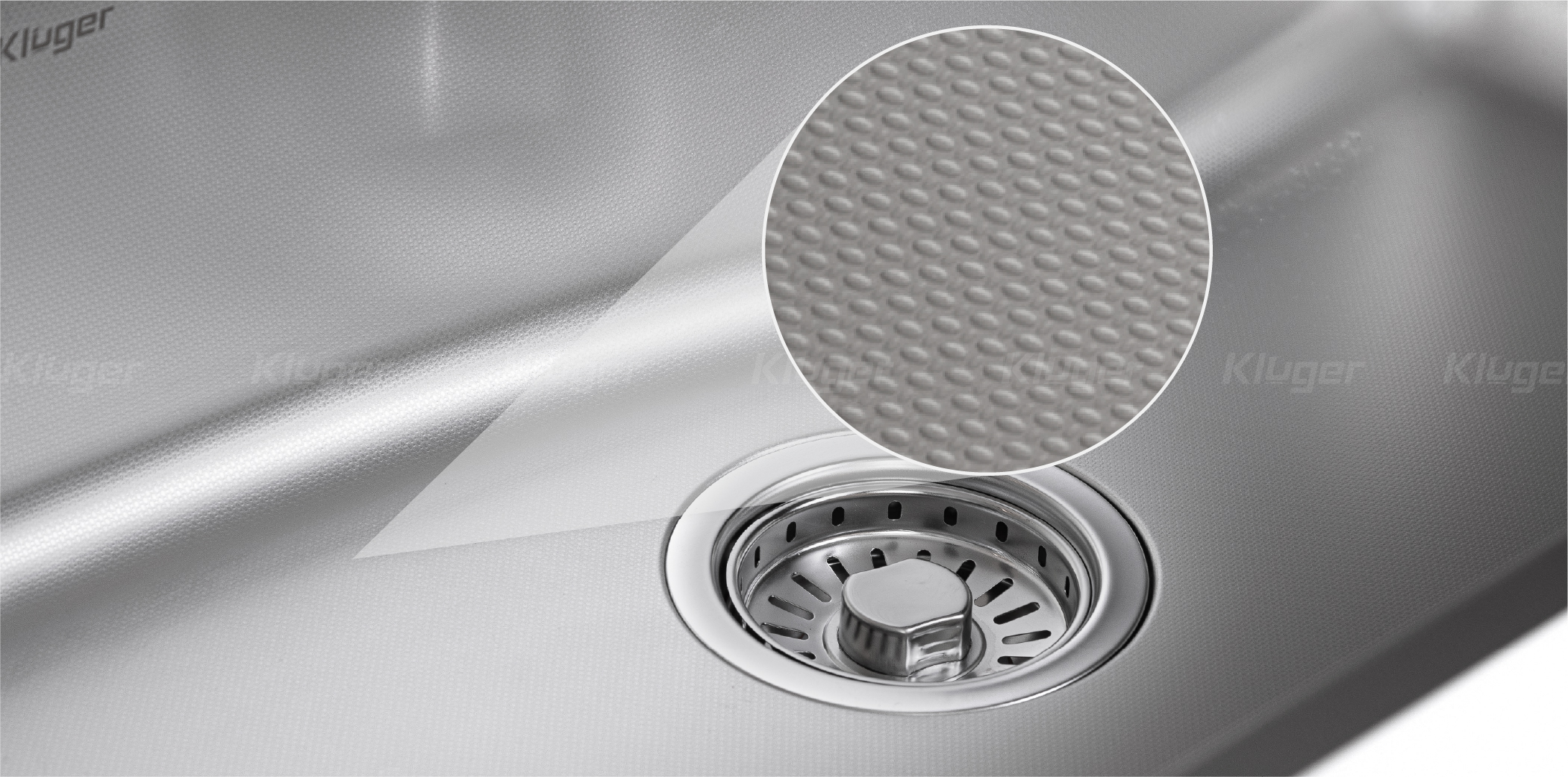 Bề mặt LINEN thế hệ mới chậu Kluger KFS8131FS K300.
