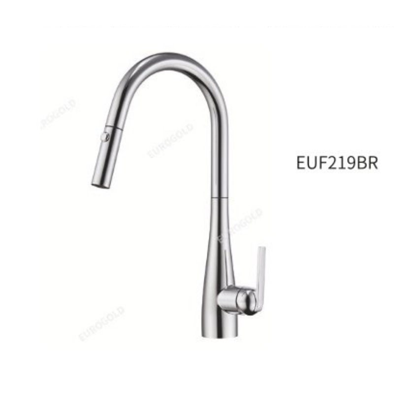 Vòi rửa bát dây rút inox 304 bóng gương Eurogold EUF219BR - euf219br