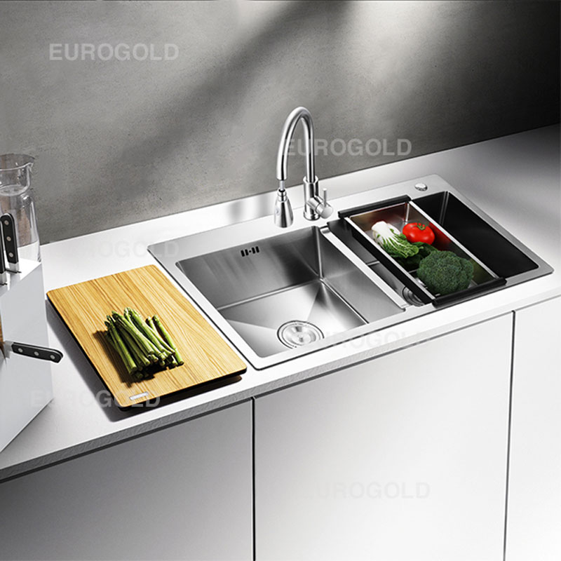 Chậu rửa bát inox 304 Eurogold EUS18248 - eus18245