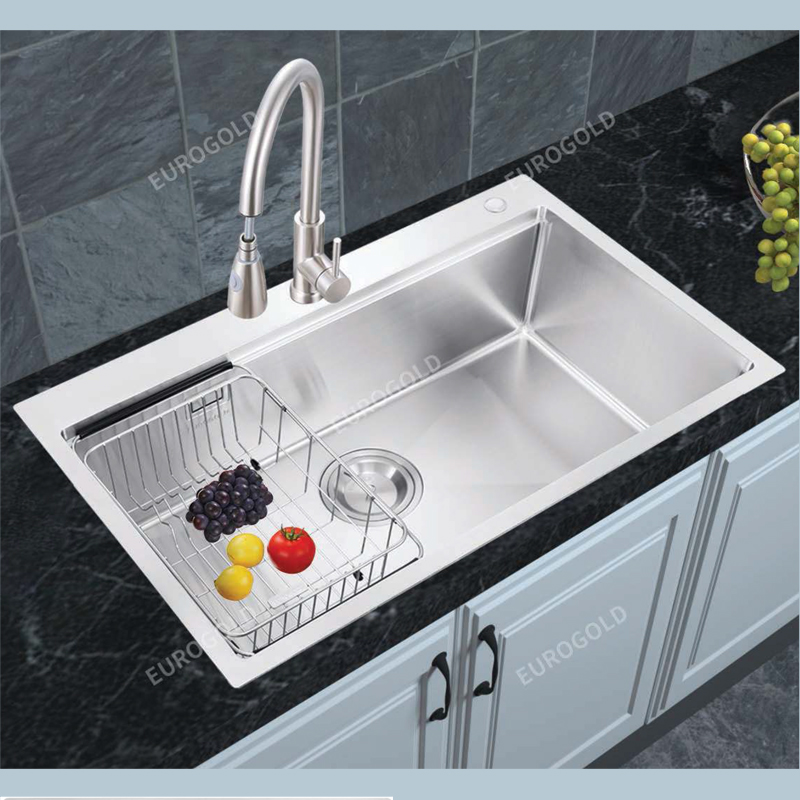 Chậu rửa bát 1 hố inox 304 Eurogold EUS58050 - eus55080