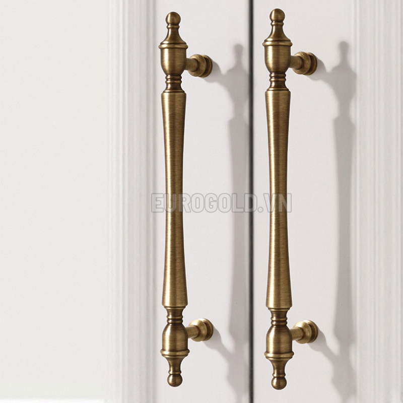 Tay nắm tủ đồng nguyên chất cổ điển màu đồng cổ BHG120ĐC - g120 dc 1