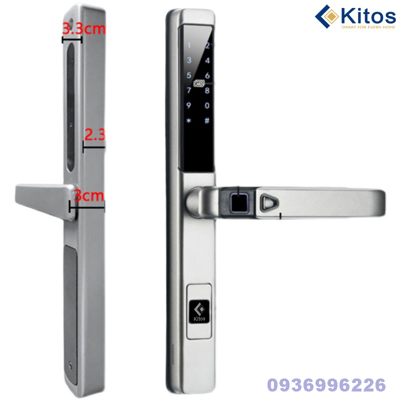 Khoá vân tay cửa nhôm Kitos KT-AL650 - kitos al650 3