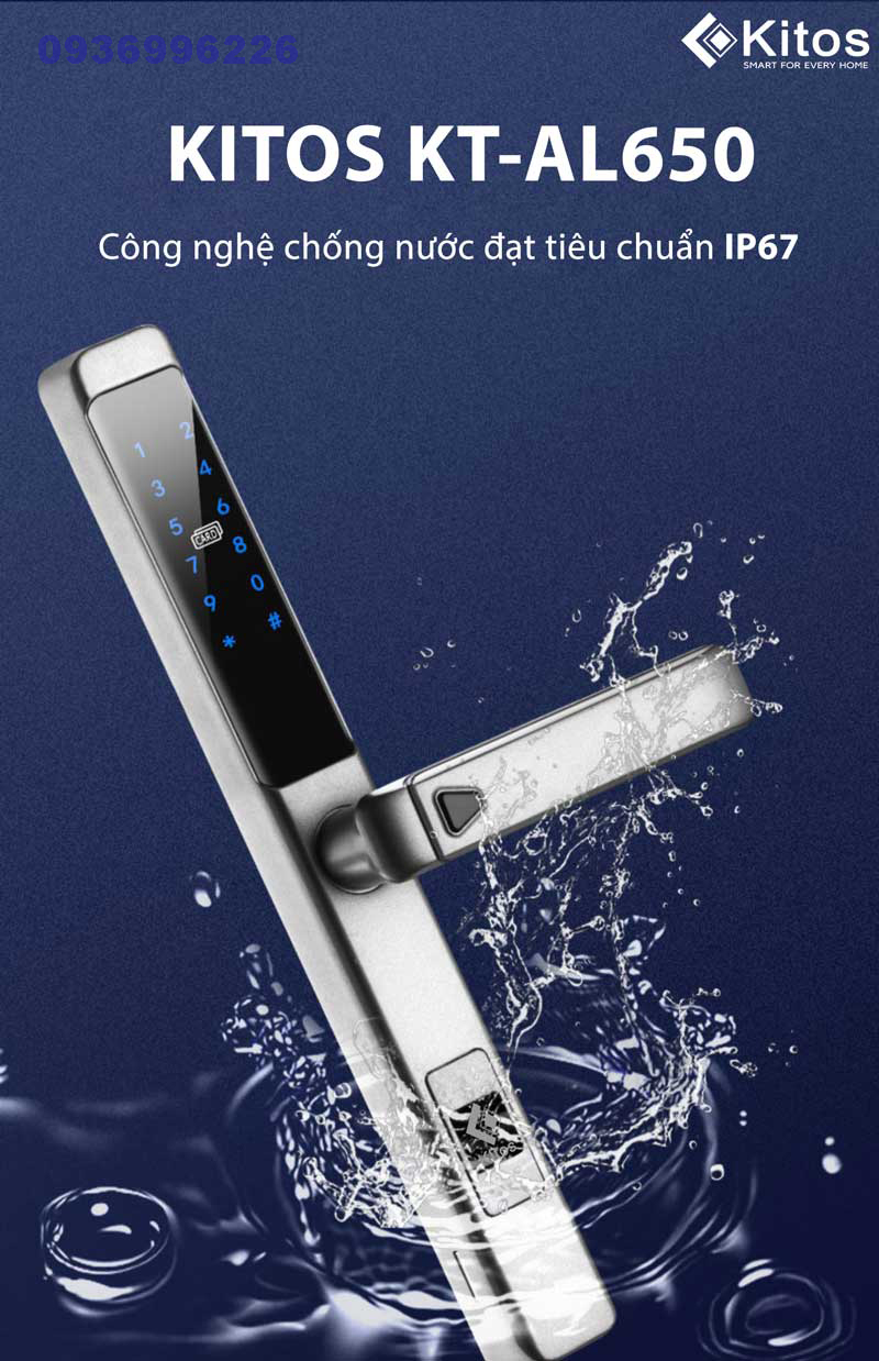 Khoá vân tay cửa nhôm Kitos KT-AL650 - kitos al650 4