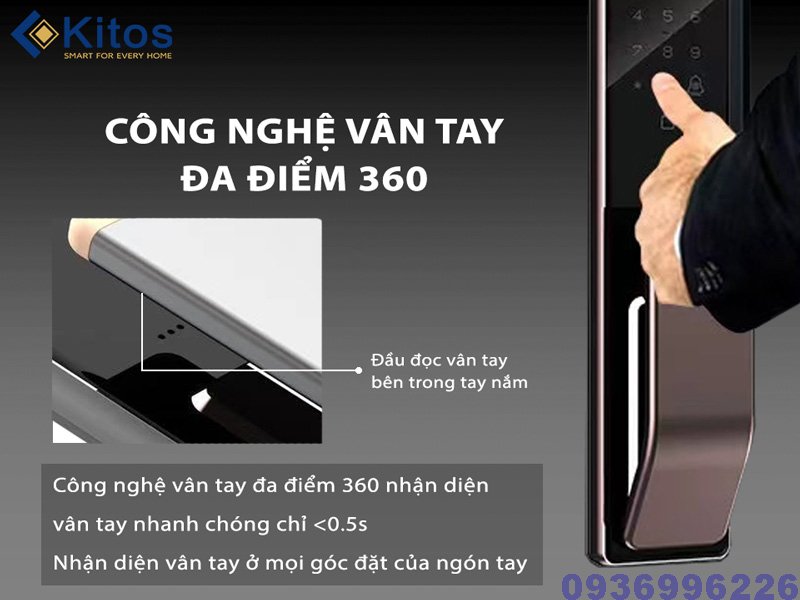 Khoá cửa vân tay Kitos KT-X6 - kitos x6 11