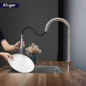 Vòi rửa bát Kluger KLF0009S dây rút nóng lạnh tiện nghi