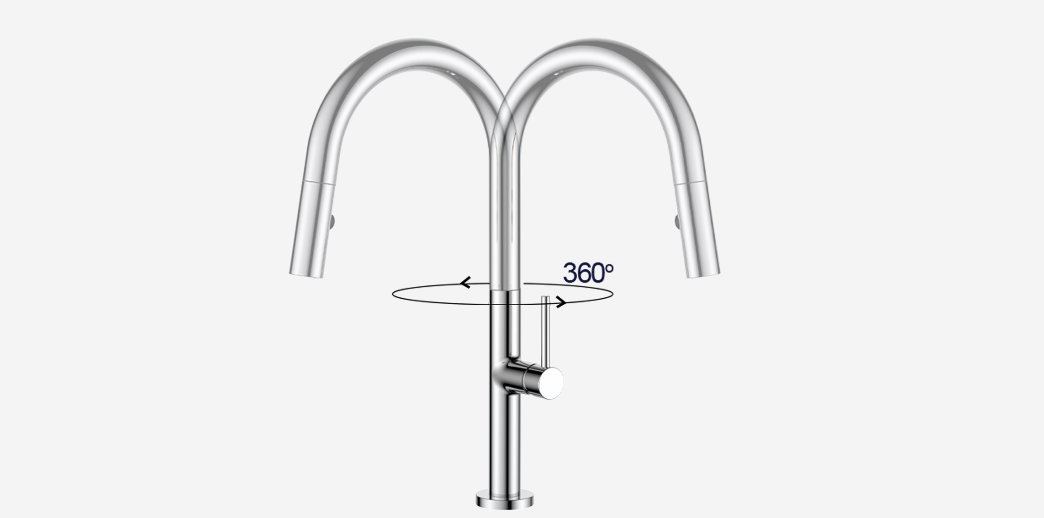 Vòi rửa bát Kluger KLF0010C xoay 360 độ