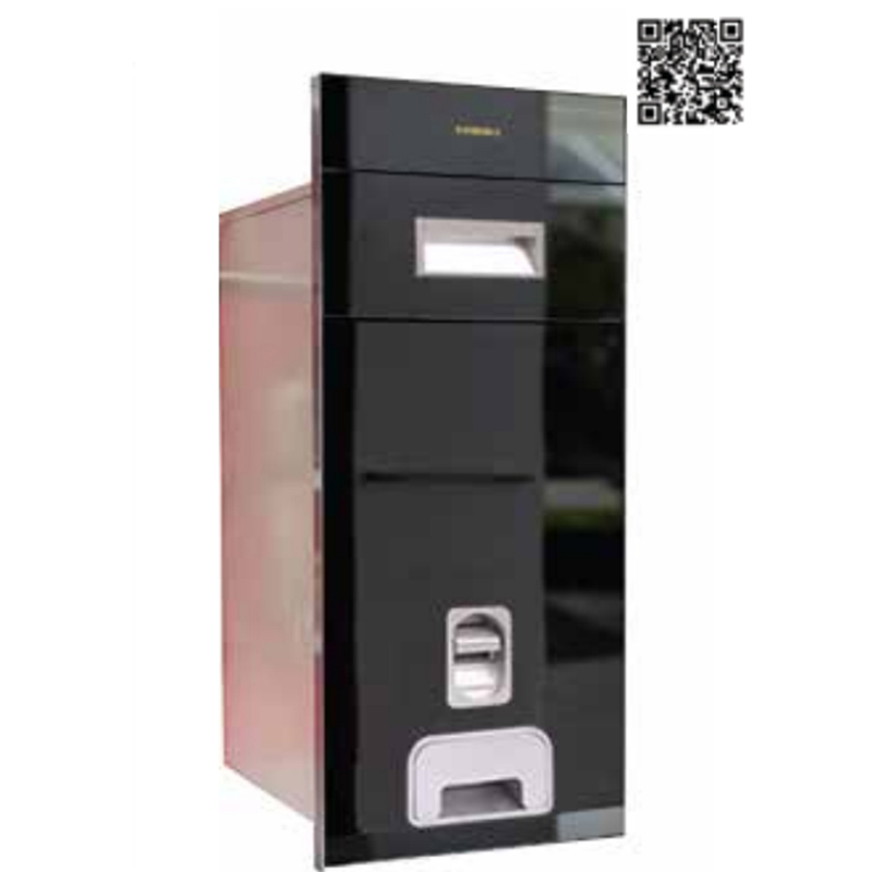Thùng gạo gương nút nhấn Eurogold B303 (Black) - web thung ge1baa1o eurogold