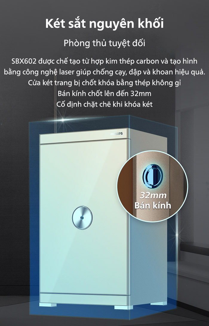 4-6 Chốt két chắc chắn, độ dày đường kính lên đến 32mm