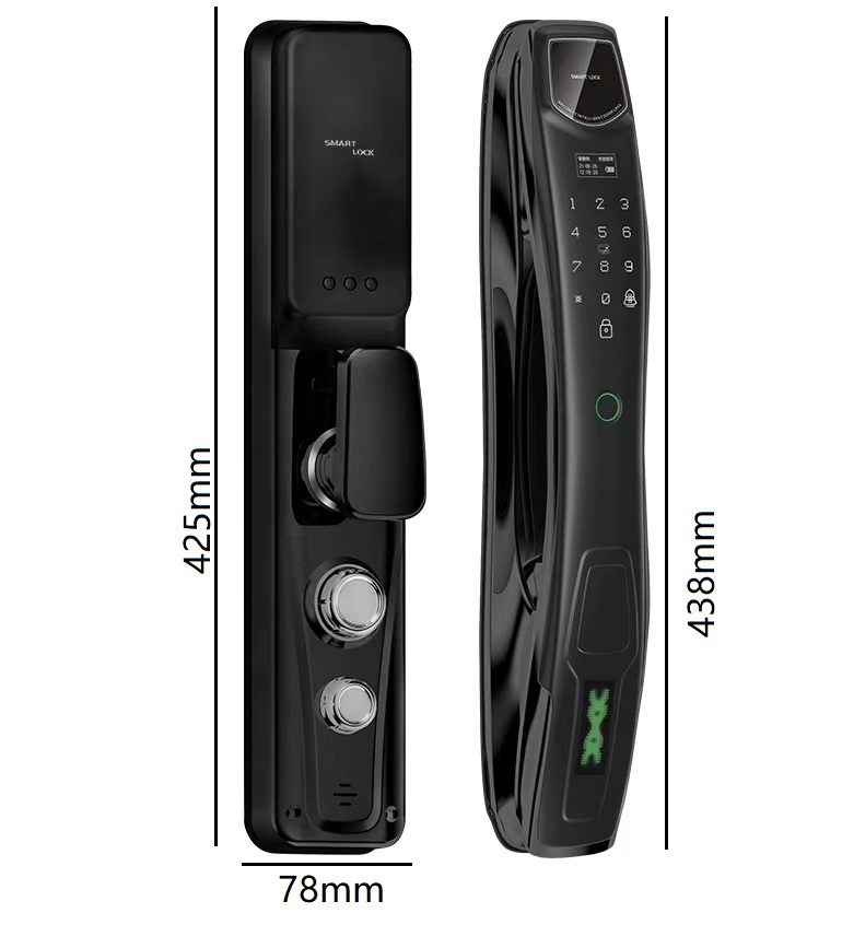 Kích thước khóa vân tay CG86 Nano Black