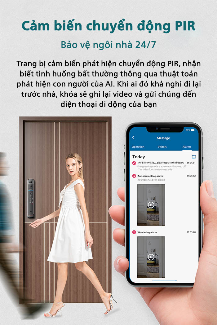 khoa-cua-dien-tu-philips-ddl709-7hws-7-4 Trang bị cảm biến chuyển động PIR, phát hiện những hành vi khả nghi ngay trước cửa nhà