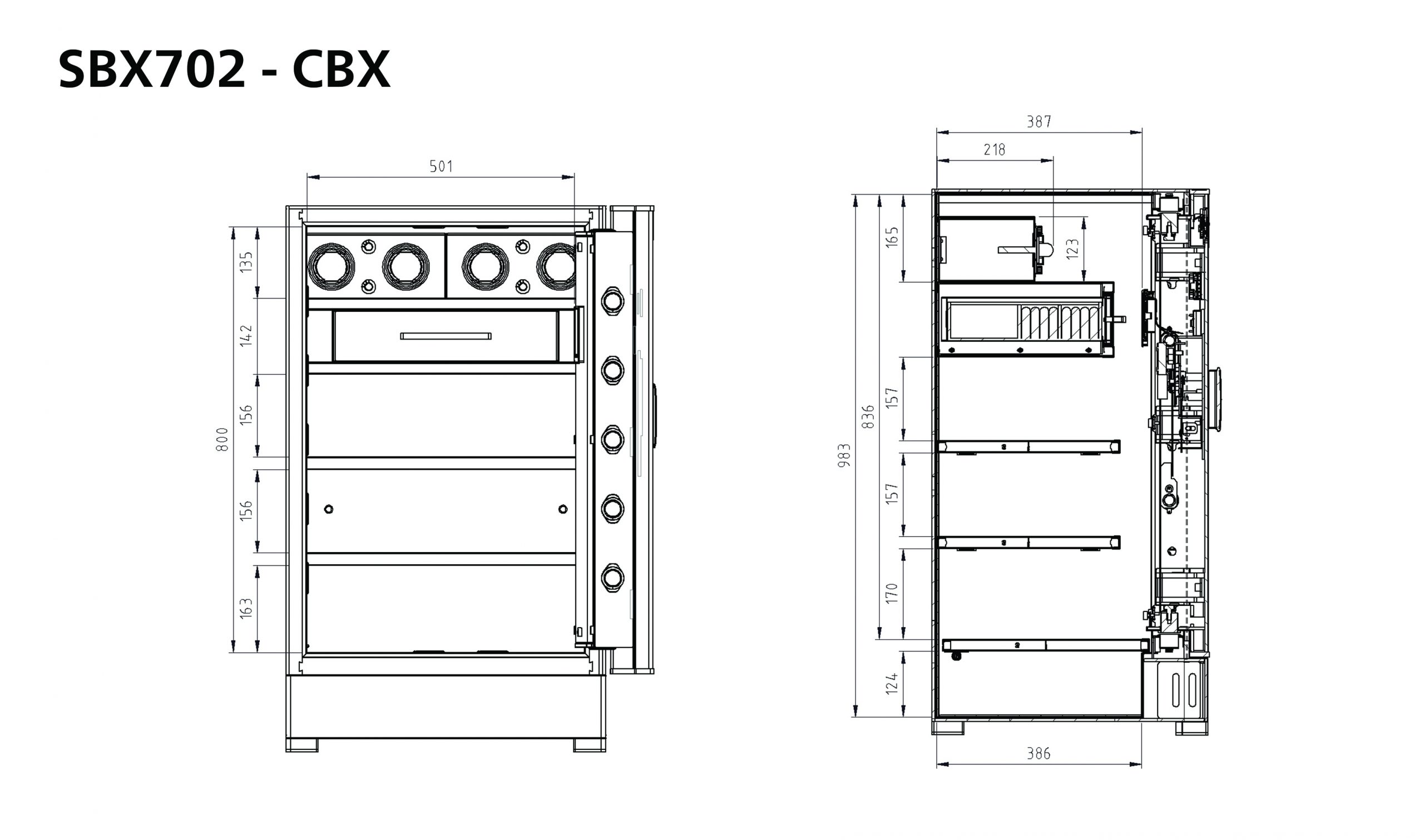 Kích thước lòng trong két sắt Philips SBX702-CBX