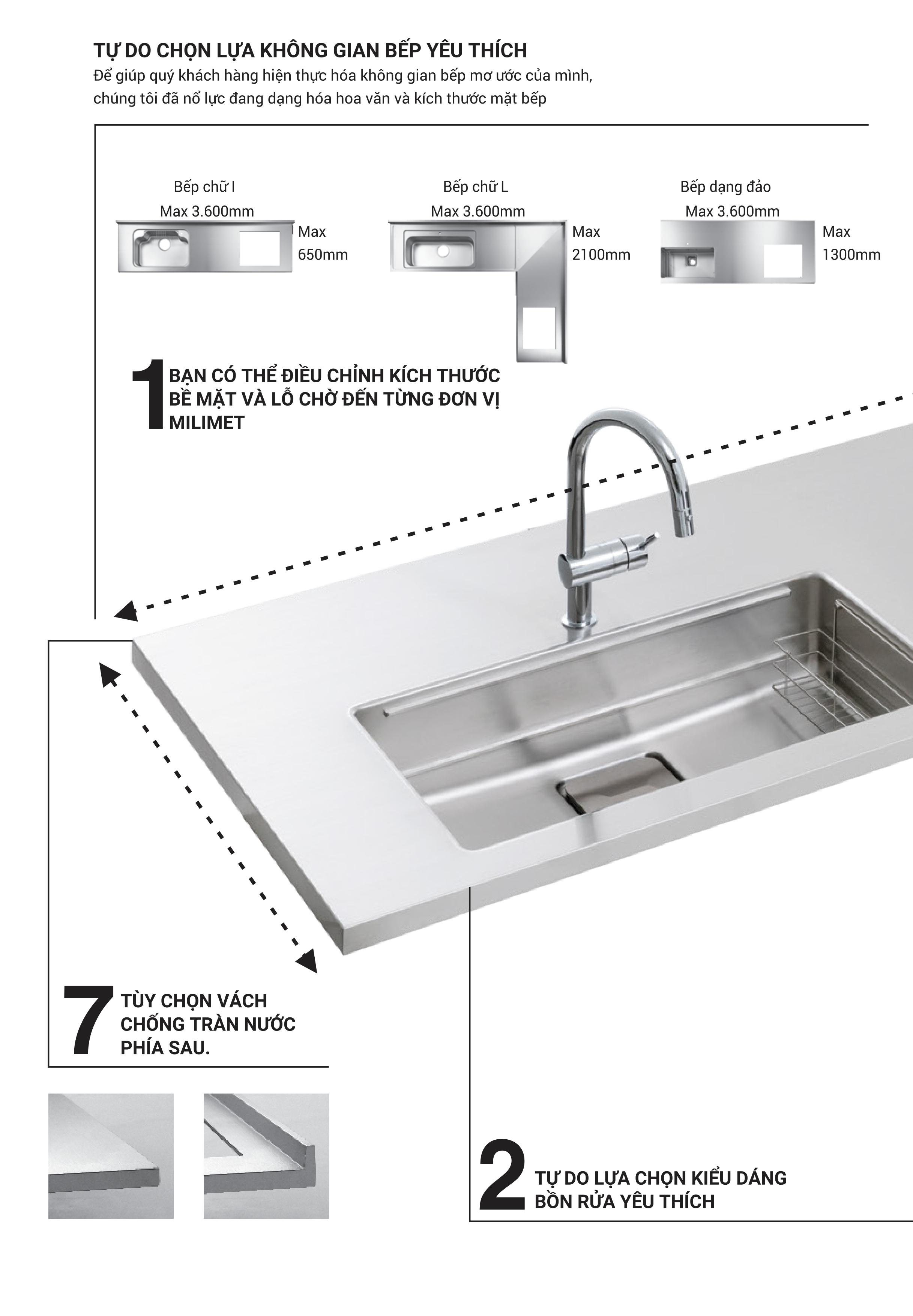 Mặt Bếp Shigeru Mặt Bếp Chữ I - stainless20counter 0008