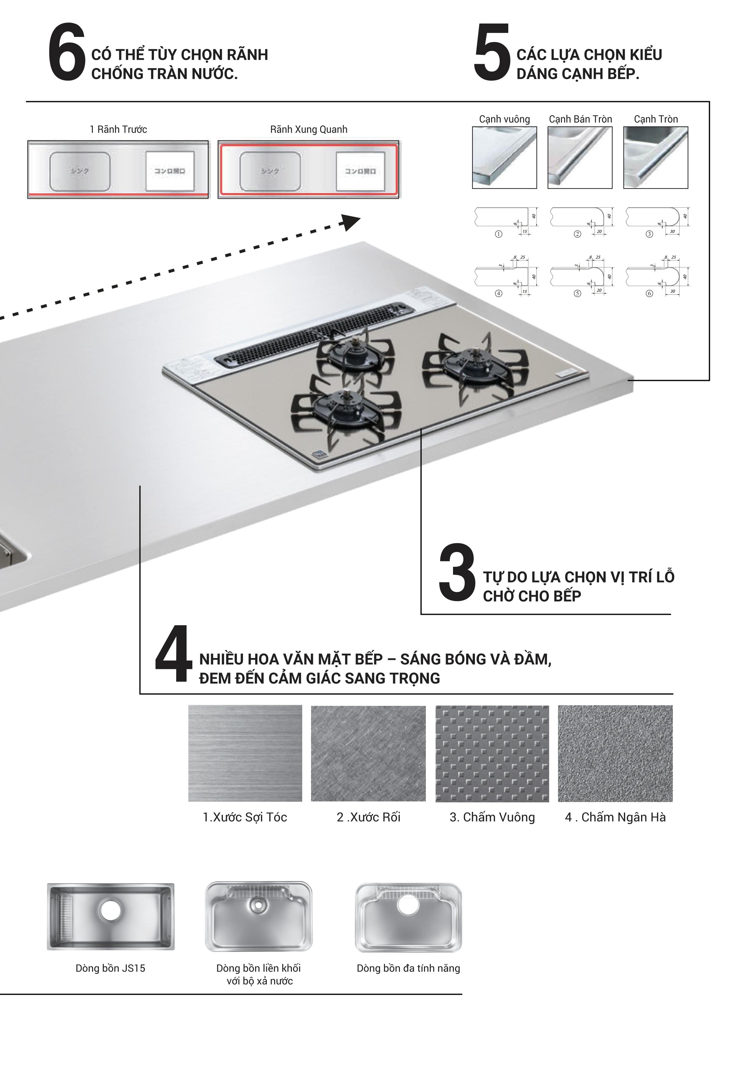 Mặt Bếp Shigeru Mặt Bếp Chữ I - stainless20counter 0009