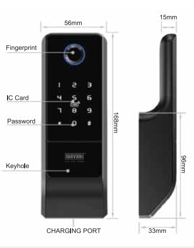 tskt Khóa cửa cổng Giovani GS-w611MD